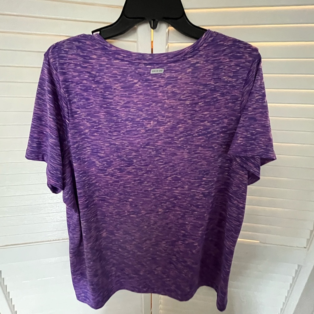 Purple workout shirt